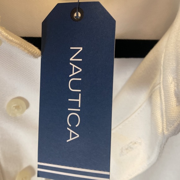 Nautica Billiant White Polo Shirt NWT XL - Picture 5 of 9